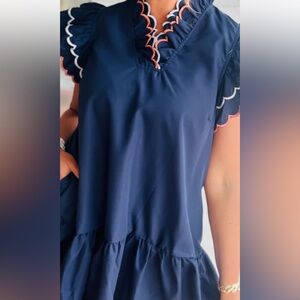 Entro navy dress. Never worn size medium. Right above knee @5’4”